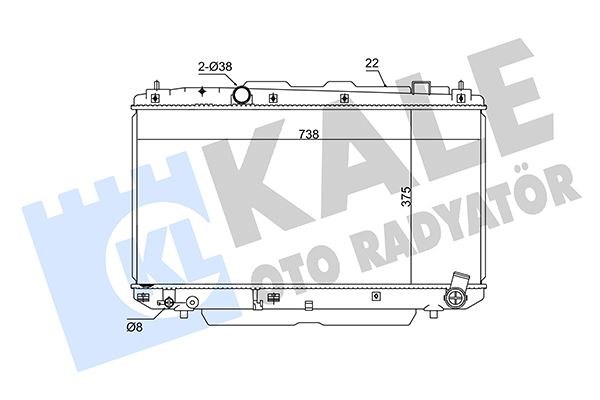 Toyota Rav 4 II Radyatör 2.0 D4D 01> KALE-RADYATOR