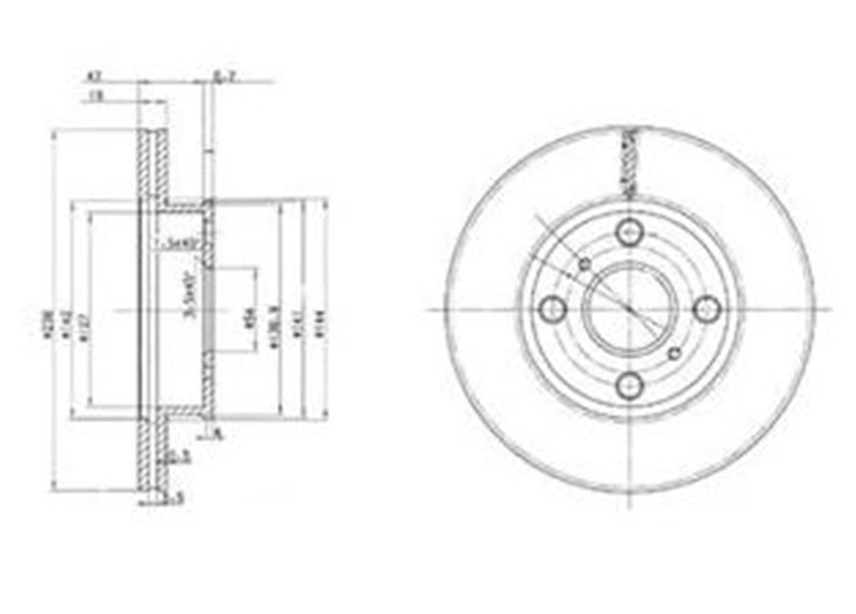 Toyota Corolla Ae92 Fren Diski Delphi (88-92 1.3-1.6) 4351212250