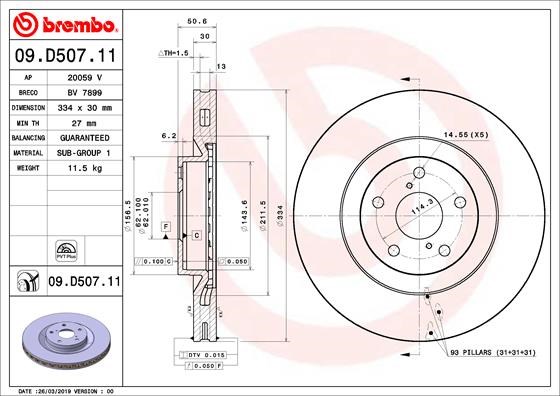 Lexus GS IS II IS III RC Toyota Mark X II Fren Diski BREMBO