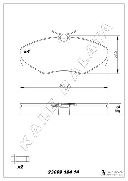Renault Trafic II Ön Balata KALE-BALATA