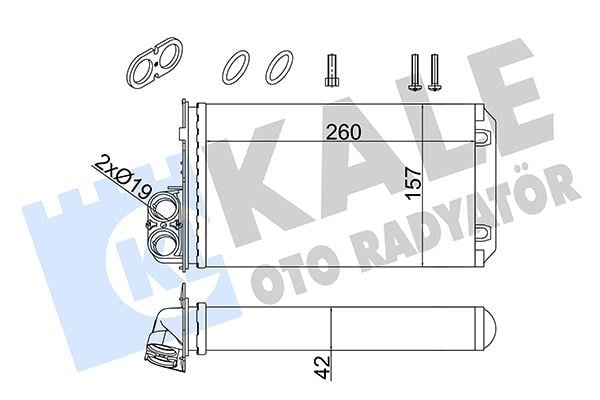 Renault Trafic 2 Opel Vivaro A Nissan Primastar Kalorifer 1.9/2.0/2.5DCI... KALE-RADYATOR