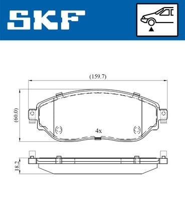 Renault Trafic III Opel Vivaro B Ön Fren Balatası SKF