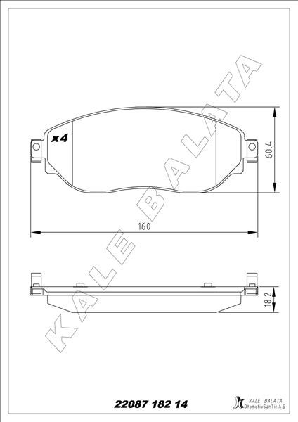 Renault Trafic III Ön Fren Balata KALE-BALATA