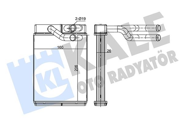 Hyundai Trajet Kalorifer Radyatörü KALE-RADYATOR