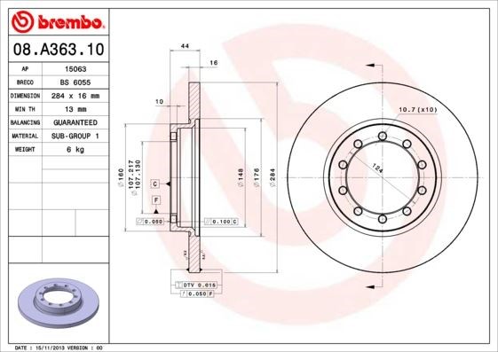 Ford Transit Arka Fren Diski Çift Teker BREMBO