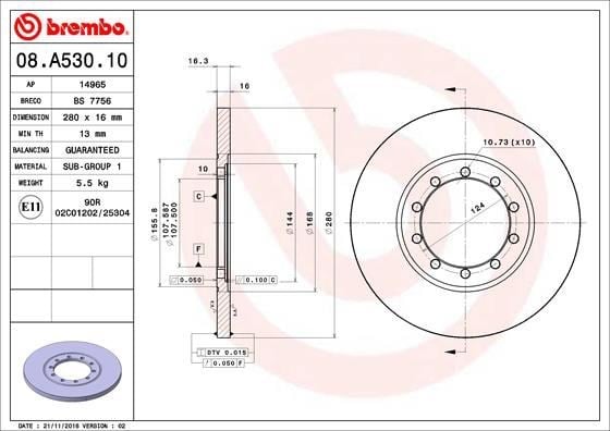 Ford Transit Arka Fren Diski Arkadan Çeker BREMBO
