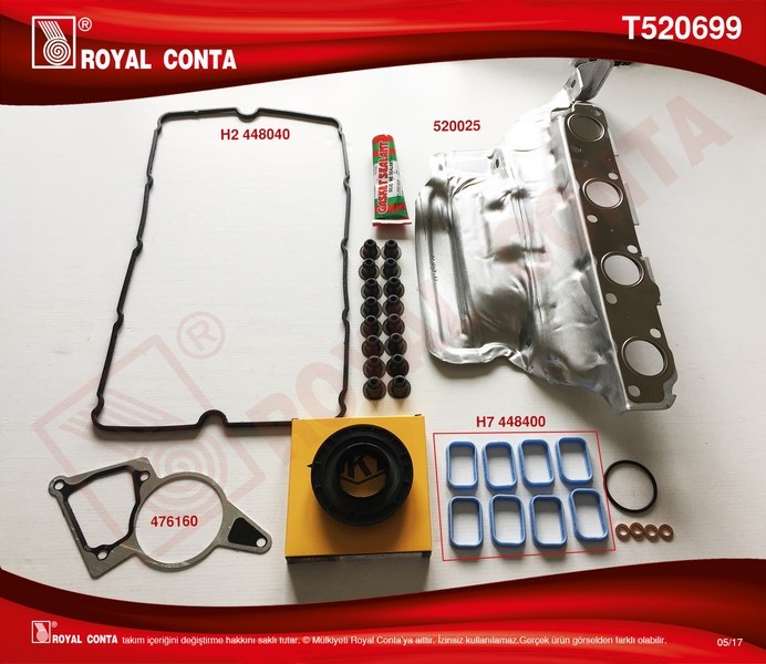Ford Transit V.347 2.2 Motor Üst Takım Conta Keçeli Subap Lastikli ROYAL