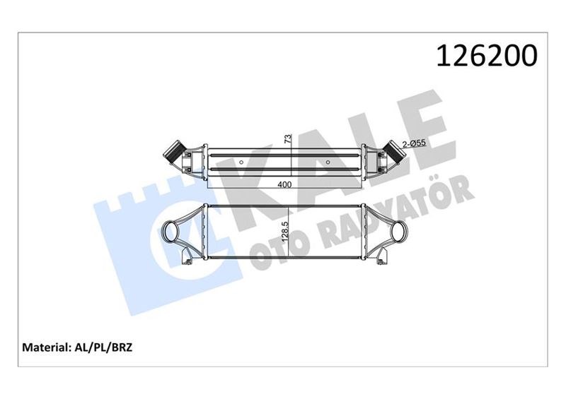 Ford Transit Turbo Radyatörü Intercooler KALE-RADYATOR