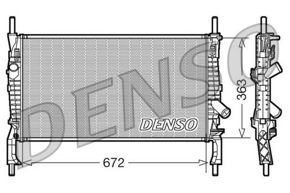 Ford Transit Su Radyatörü 06> 2.2-2.4 TDCİ Klimasız DENSO