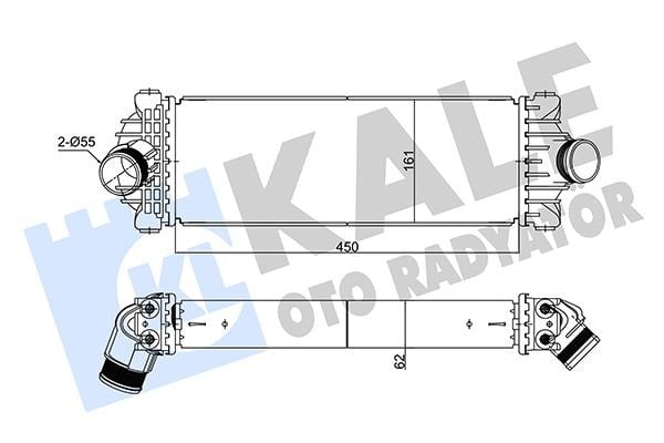 Ford Transit 2.0 EcoBlue Turbo Radyatörü Intercooler KALE-RADYATOR