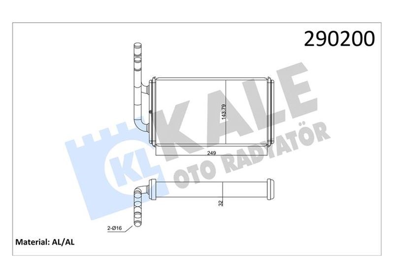 Ford Transit Kalorifer Radyatörü Alüminyum KALE-RADYATOR