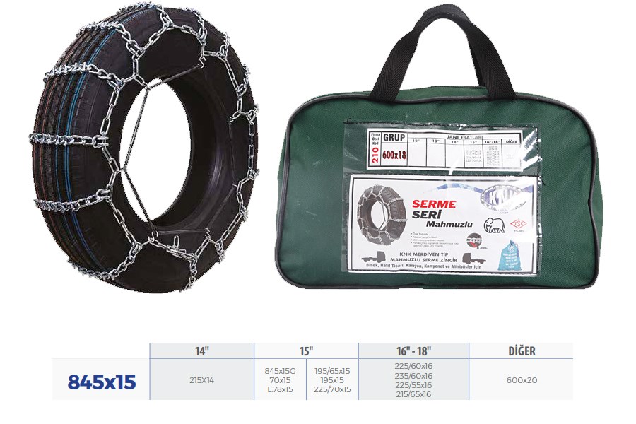 Patinaj Zinciri Minibüs Kamyonet Serme 215x65x16 KNK