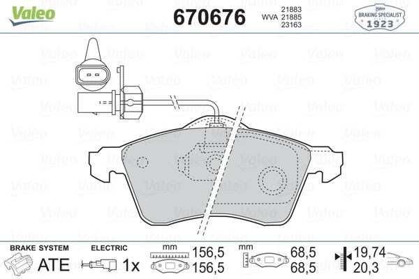 Volkswagen Transporter T4 Caravelle Ön Fren Balatası VALEO
