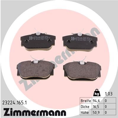 Volkswagen Transporter T4 Arka Balata Fişsiz ZIMMERMANN