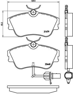 Volkswagen Transporter T4 Caravelle Ön Balata Fişli BREMBO