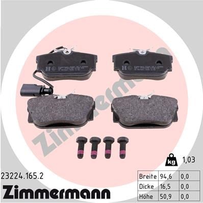 Volkswagen Transporter T4 Arka Balata Fişli ZIMMERMANN