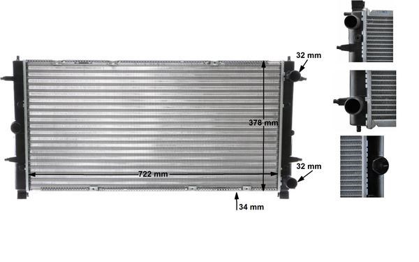 Volkswagen Transporter T4 2.4 2.5 TDI AC Klimasız Mekanik Otomatik Radyatör MAHLE