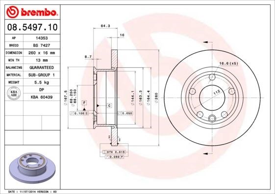 Volkswagen Transporter T4 Ön Fren Aynası 14 Jant BREMBO