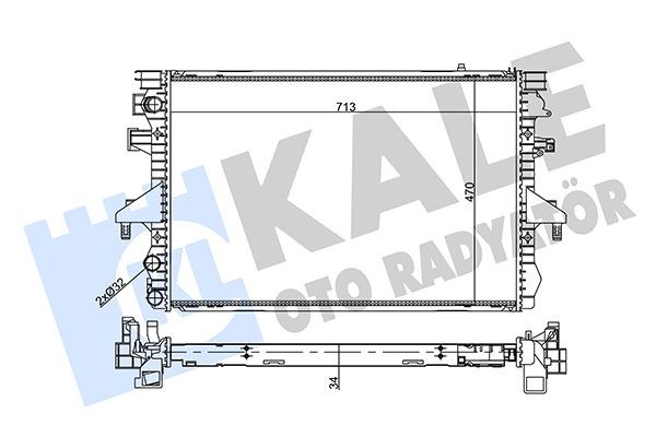 Volkswagen Transporter T5 Su Radyatörü KALE-RADYATOR
