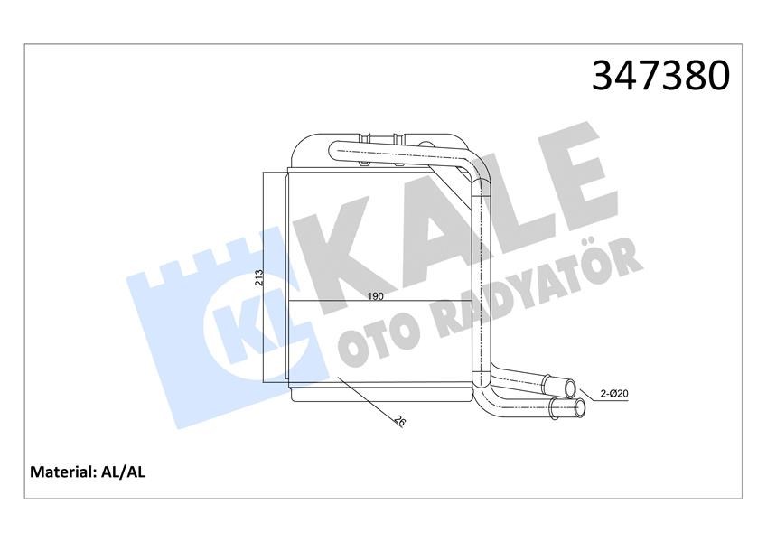 Volkswagen Transporter T5 Kalorifer Radyatörü KALE-RADYATOR