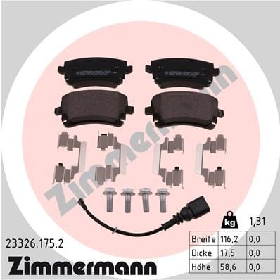Volkswagen Transporter T5 Arka Balata Fişli ZIMMERMANN