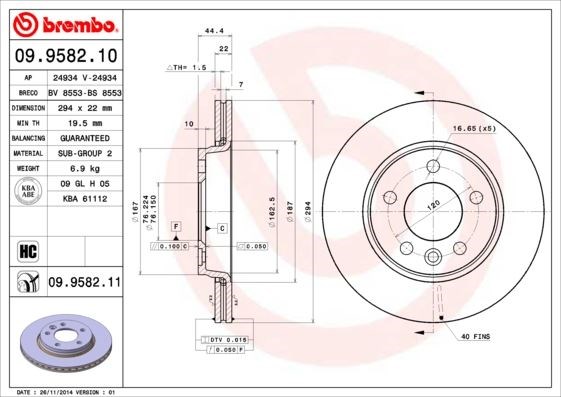 Volkswagen Transporter T5 Arka Fren Aynası Havalı BREMBO