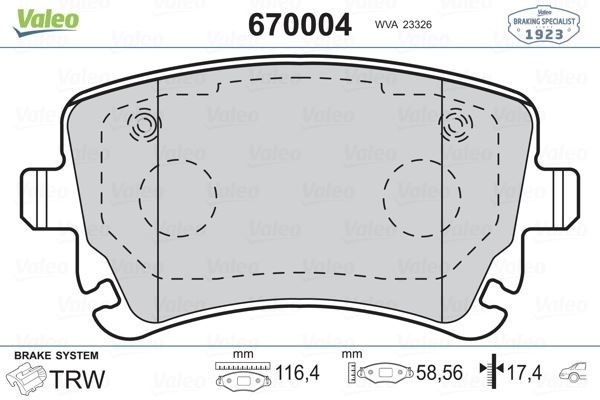 Volkswagen Transporter T5 Arka Balata VALEO