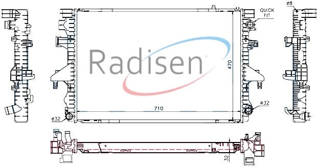 Volkswagen Transporter T5 Radyatör 2.5TDI RADISEN