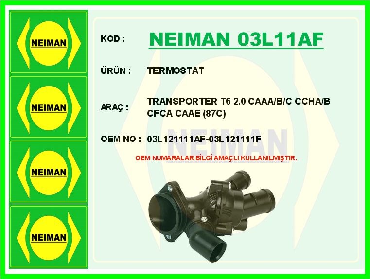 Volkswagen Transporter T6 2.0 Termostat 87C BESCHER