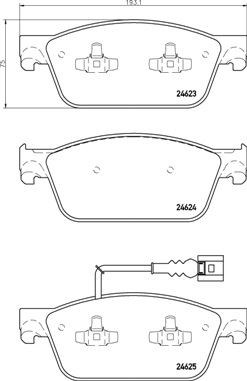 Volkswagen Transporter T6 Ön Fren Balatası BREMBO
