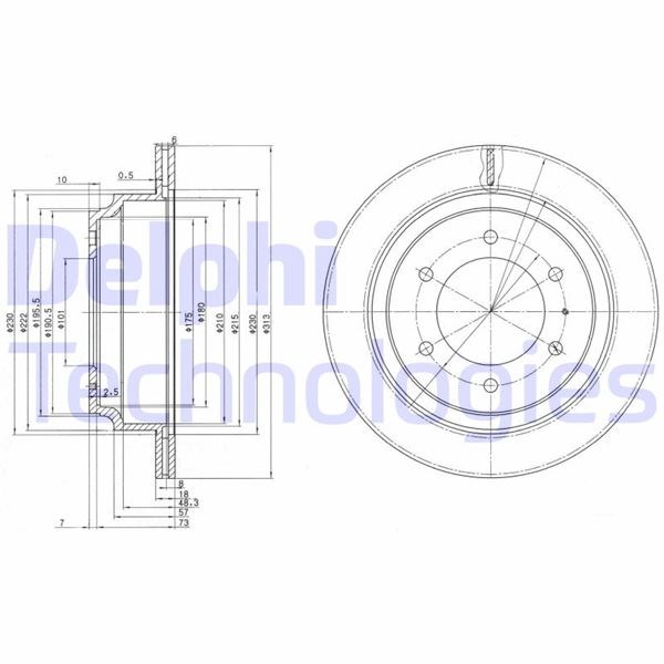 Isuzu Trooper Opel Frontera Monterey Arka Fren Diski Delikli DELPHI