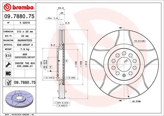 Audi TT Ön Fren Aynası Havalı BREMBO