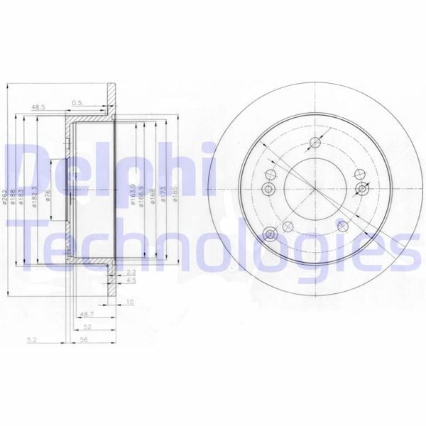 Hyundai Tucson Arka Fren Diski Deliksiz DELPHI