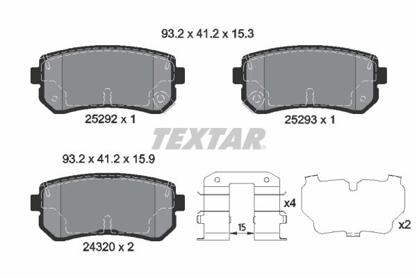 Hyundai Tucson Arka Fren Balatası TEXTAR
