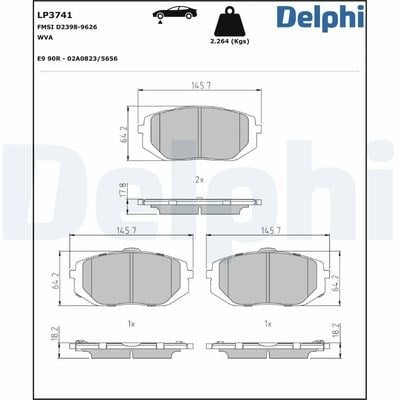 Hyundai Tucson Ioniq 5 Genesis GV60 Ön Fren Balatası DELPHI