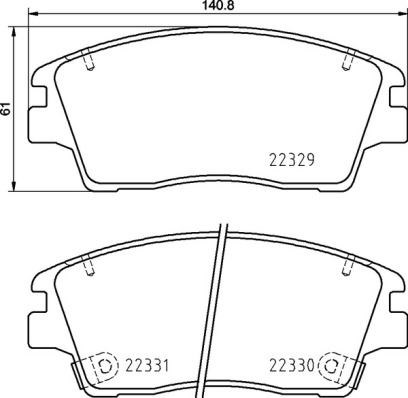 Hyundai Tucson Ön Fren Balatası 1.6L 2.0L / Kia Sportage 1.6L 2.0L BREMBO