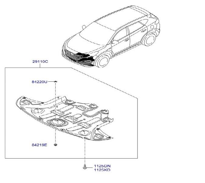Hyundai Tucson 2016- Karter Alt Muhafaza DOGAN-