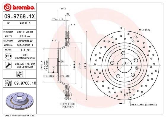 Fren Diski Arka Kaplamalı BREMBO