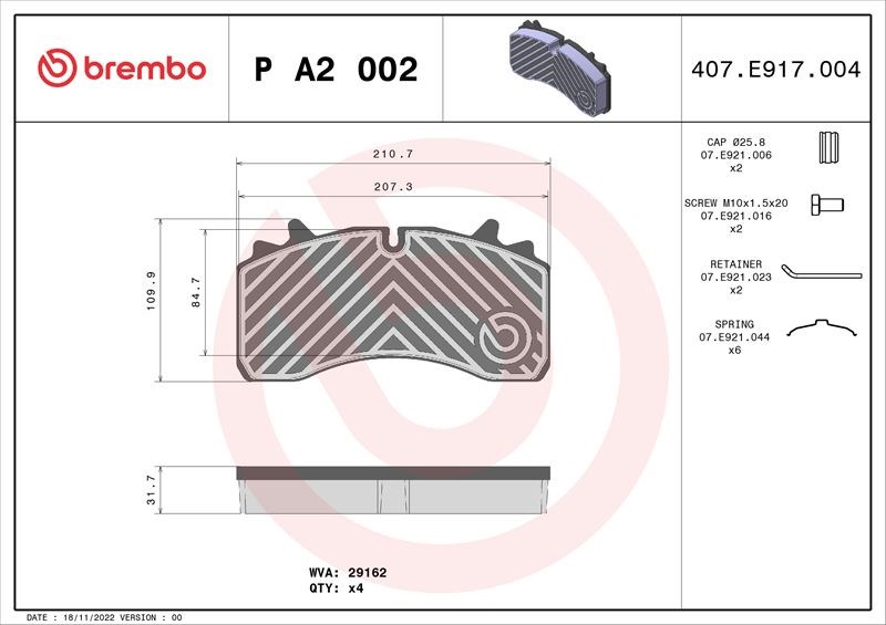 Fren Balatası Fuwa K Hitch BREMBO