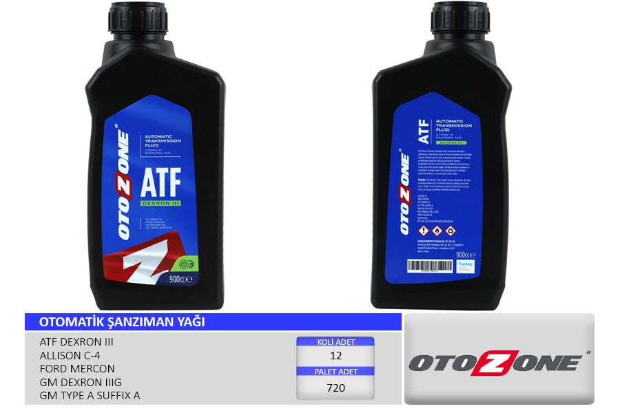 Otomatik Şanzıman Yağı ATF III 900CC Dexron III Kırmızı OTOZONE