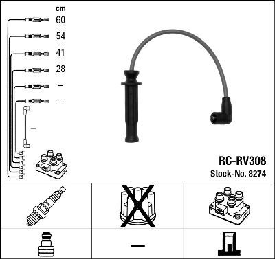 Rover 820 Bujİ Kablosu [I/SI Distribütörlü 92-99] NGK