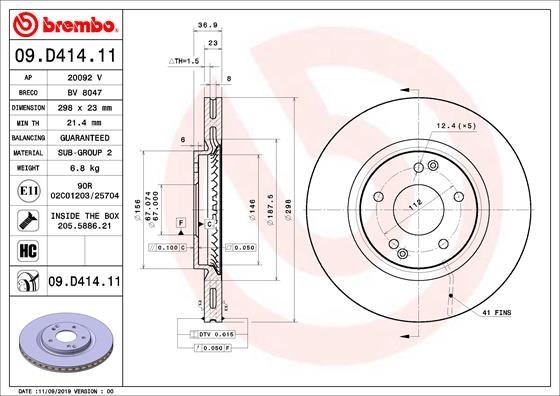 Ssangyong Ön Fren Diski UV Coated BREMBO