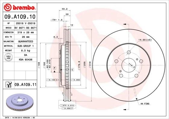 Lexus RX Ön Fren Diski Havalı BREMBO