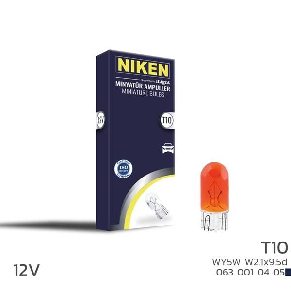 Park Ampulü T10 WY5W W2.1x9.5d Amber 12V NIKEN