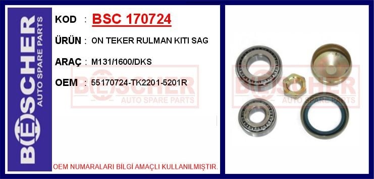 Ön Teker Rulman Kiti Sağ M131/1600/DKS BESCHER