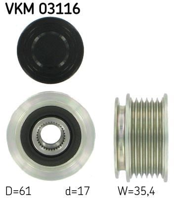 Alternatör Kasnağı Rulmanı SKF