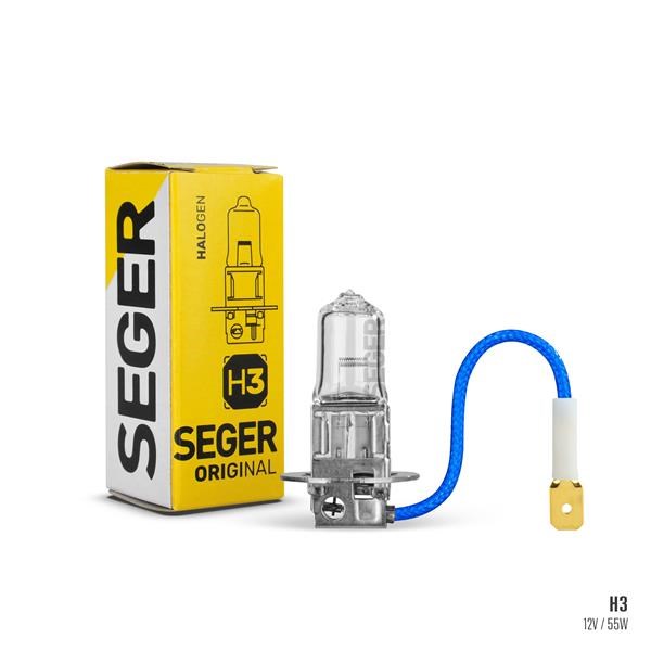 Ampul H3 12V 55W PK22S Standart Yenileme 3.500K Standart Işık SEGER