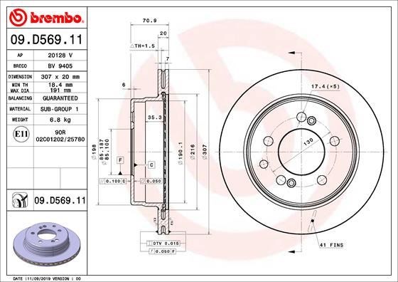 Ssangyong Arka Fren Diski UV Coated BREMBO
