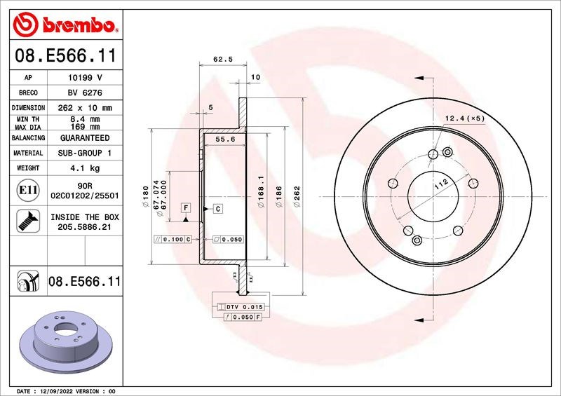 Ssangyong Actyon II Korando Korando Van Fren Diski BREMBO