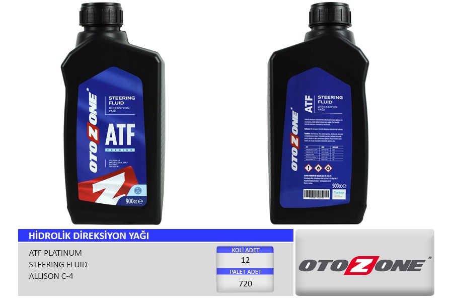 Hidrolik Direksiyon Yağı ATF 900 ml Premium OTOZONE